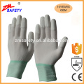 Großhandel Fünf-Finger-Polyurethan beschichtet Nylon Polyester Gestrickte PU Top Fit Handschuhe für Elektronik Montage